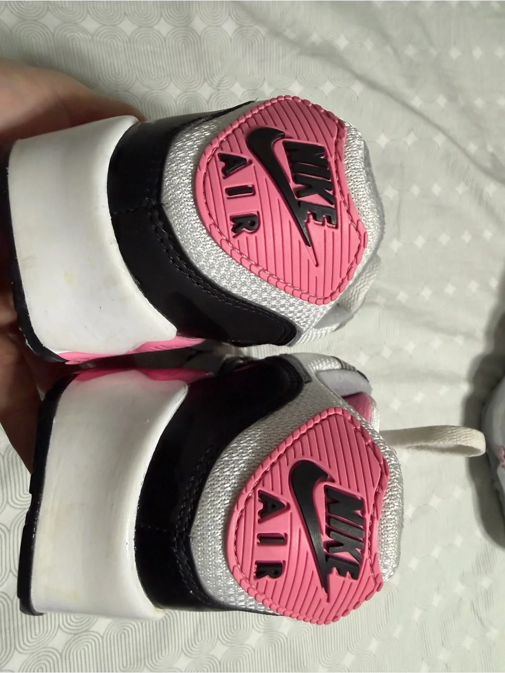 Nike White, Gray & Pink Running Shoes